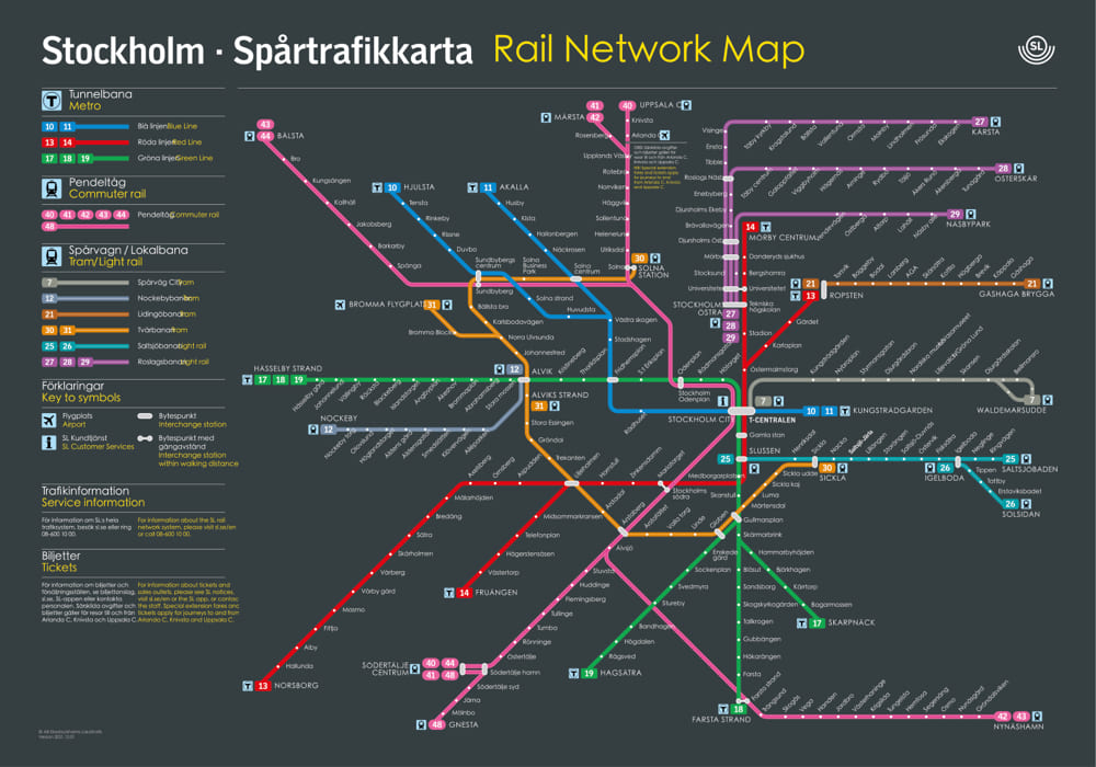 斯德哥爾摩地鐵圖